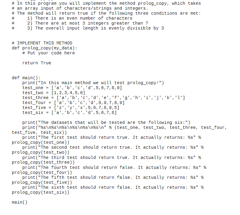 Using the file prolog_copy.py define the method | Chegg.com