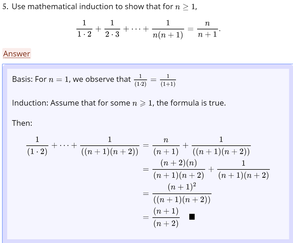 Induction Examples