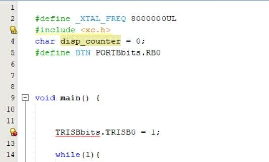 Display Seven Segment Application C Code USE MPLABXC8 | Chegg.com