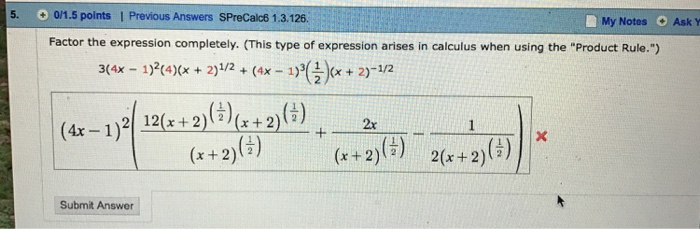 Solved Factor the expression completely. (This type of | Chegg.com