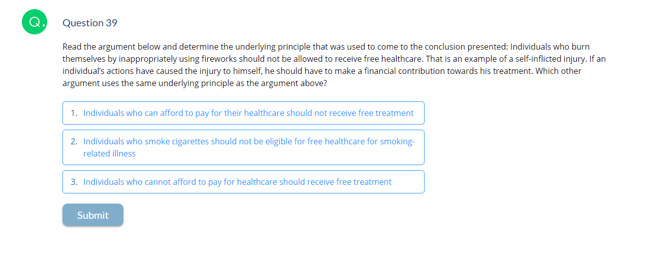 Solved Question 39 Read The Argument Below And Determine The