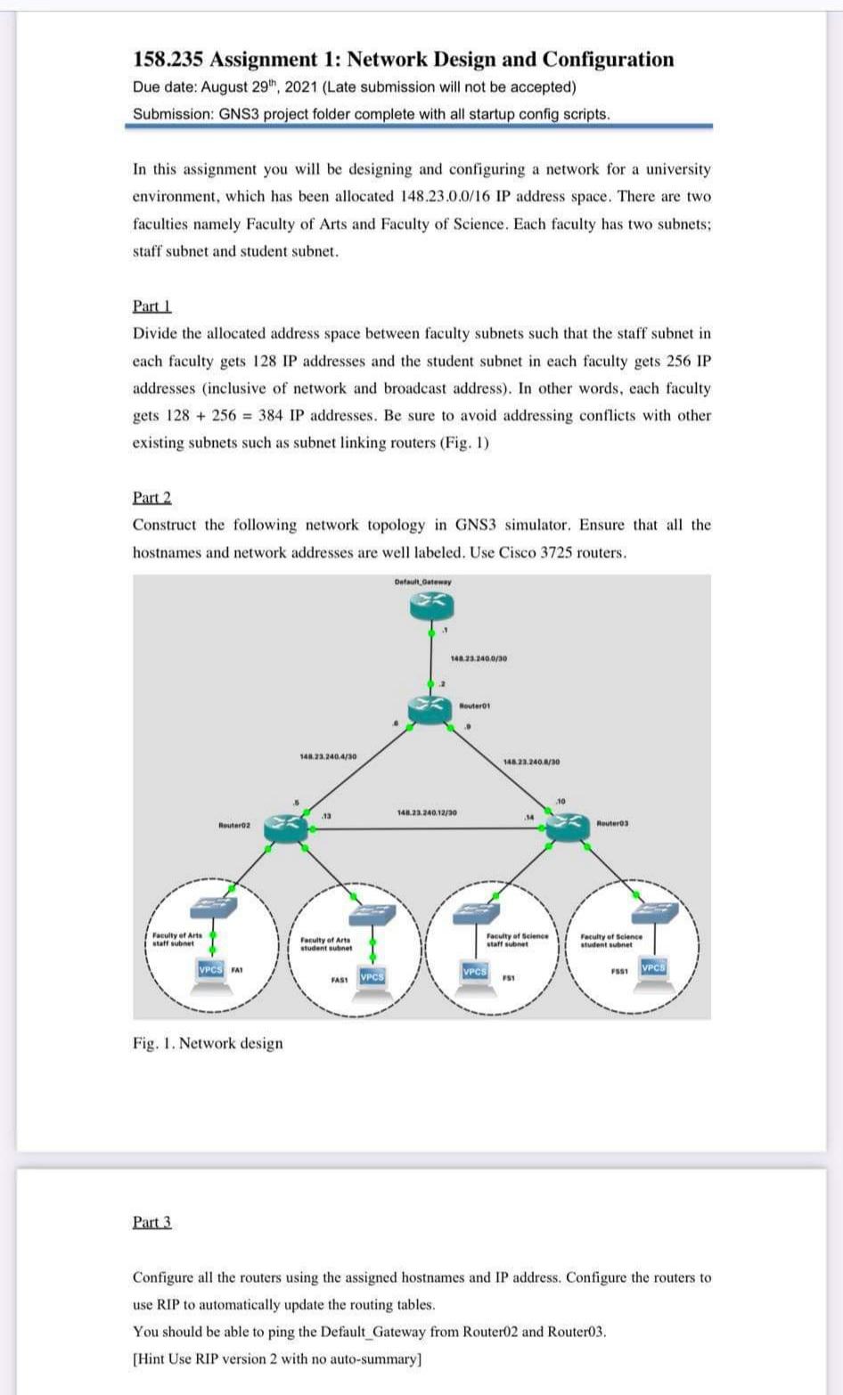 design network assignment