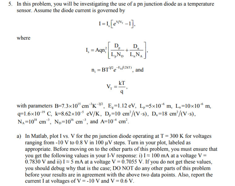 Solved 5. In this problem, you will be investigating the use | Chegg.com
