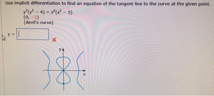 Solved Use implicit differentiation to find an equation of | Chegg.com