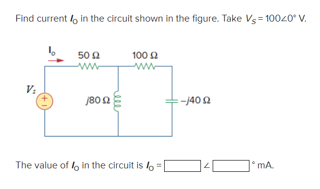 Solved Find current IO in the circuit shown in the figure. | Chegg.com