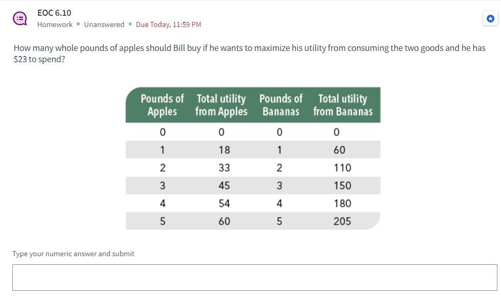 Solved The apples cost 3 per pound and bananas cost 5 per