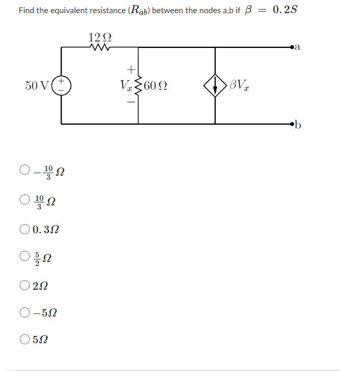 Solved Find The Equivalent Resistance (Rab) Between The | Chegg.com