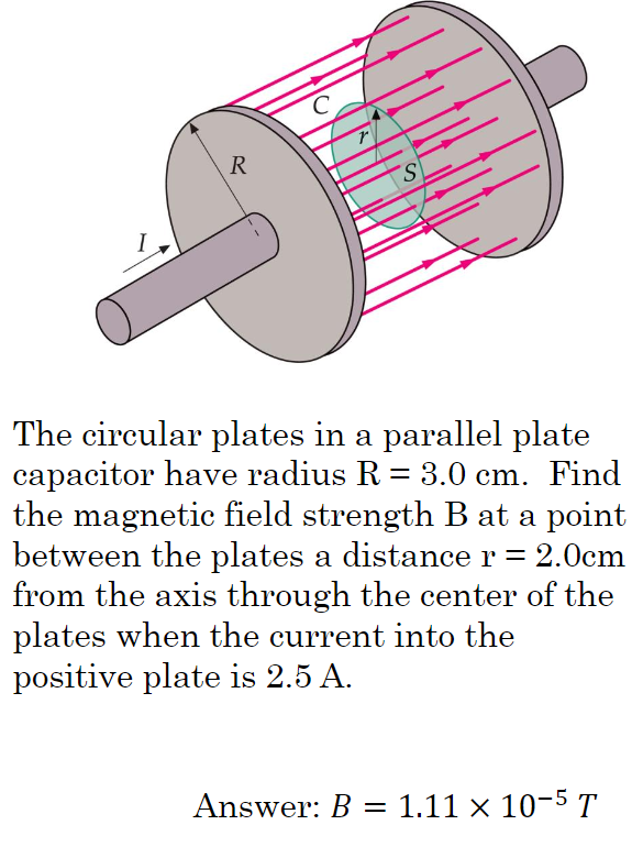 Solved The circular plates in a parallel plate capacitor