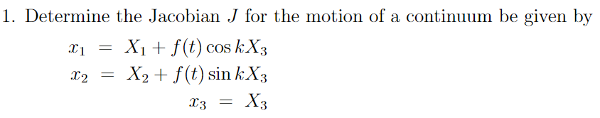 Solved 1. Determine the Jacobian J for the motion of a | Chegg.com