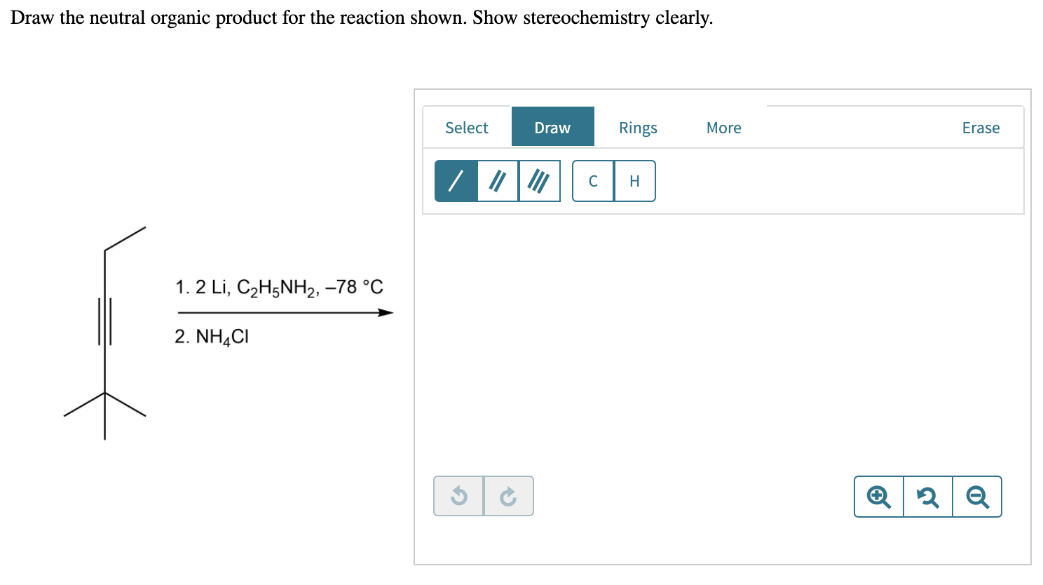 Draw The Neutral Organic Product For The Reaction Shown