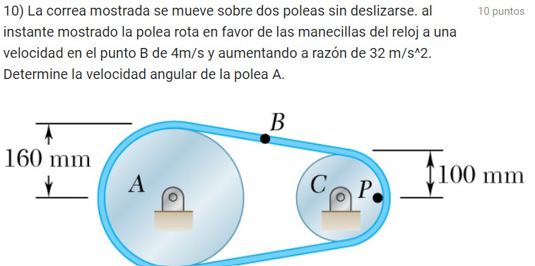 Solved The belt shown moves on two pulleys without slipping. | Chegg.com