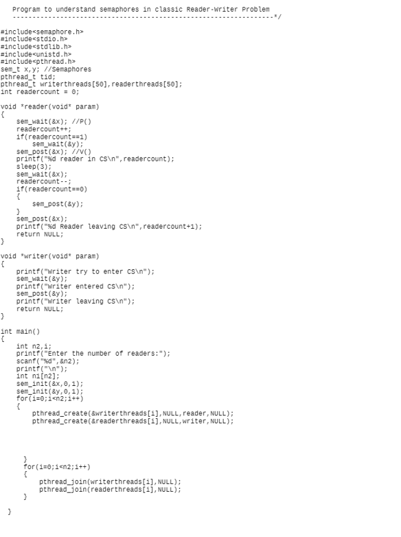 Solved Hint: Use the c program below implemented for the | Chegg.com