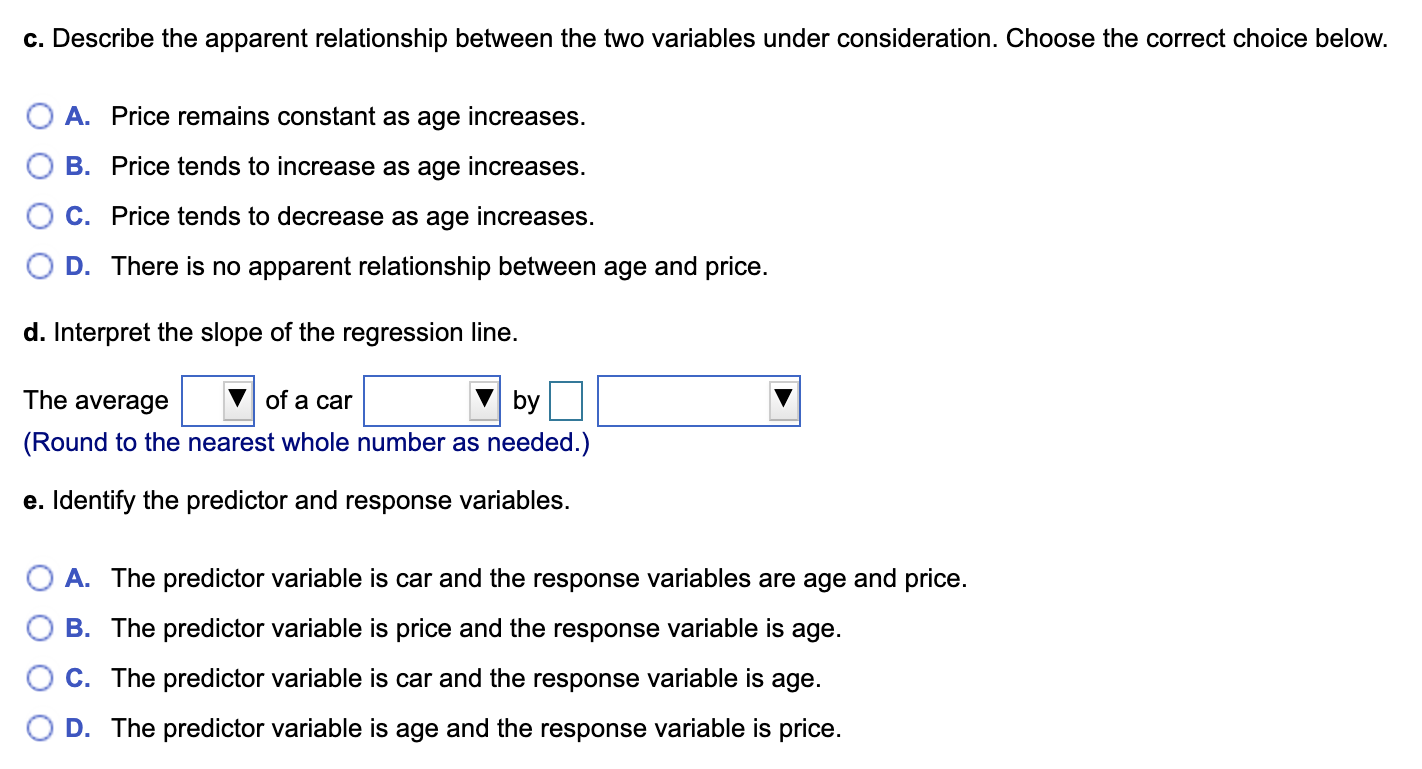 Solved Following are age and price data for 10 randomly | Chegg.com