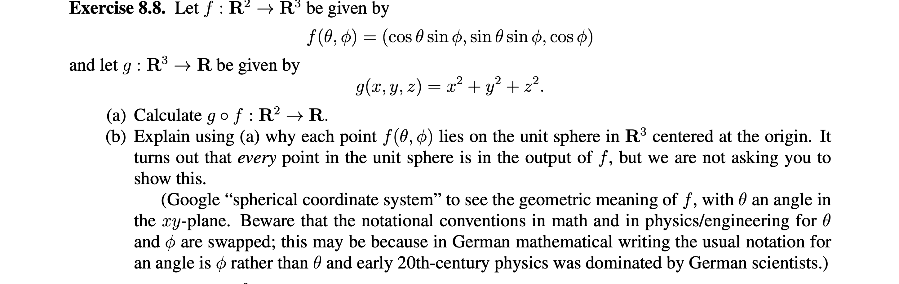 Solved Exercise 8 8 Let F R2→r3 Be Given By