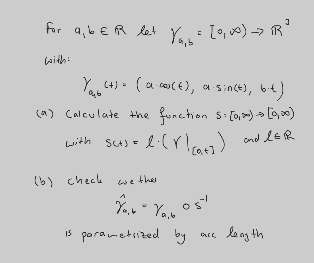 Solved For A, B ER Let Yab A Vaib こ [0,00) -> RP With: You | Chegg.com