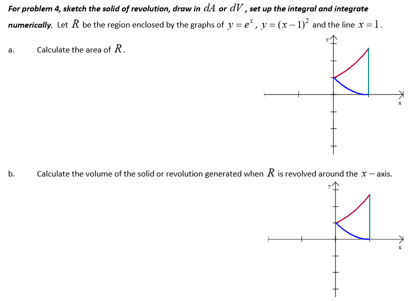 Solved For problem 4, sketch the solid of revolution, draw | Chegg.com