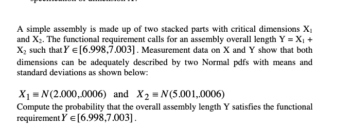 Solved A simple assembly is made up of two stacked parts | Chegg.com