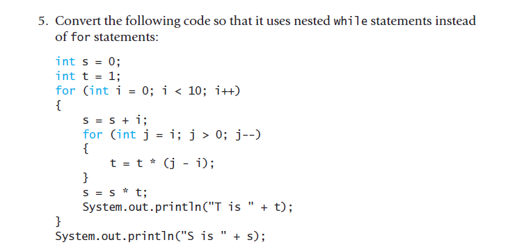 Solved 5. Convert the following code so that it uses nested | Chegg.com