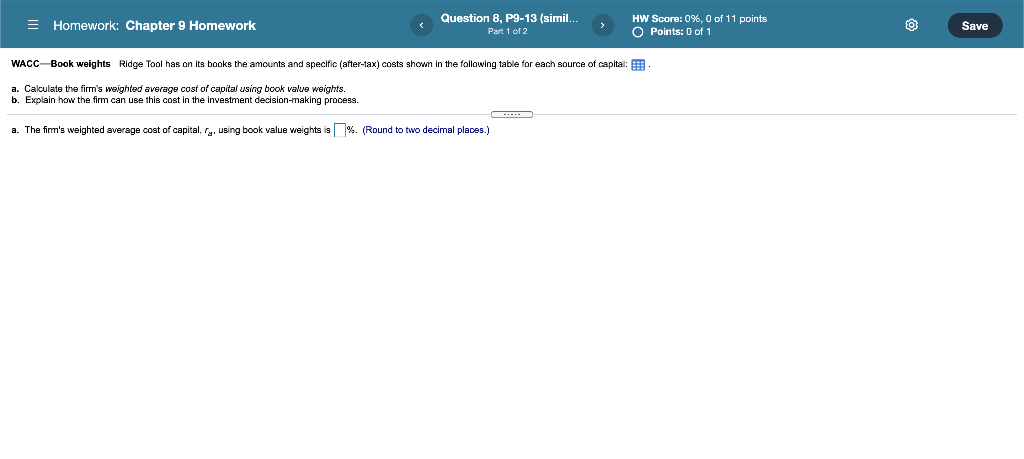 Solved = Homework: Chapter 9 Homework Question 8, P9-13 | Chegg.com