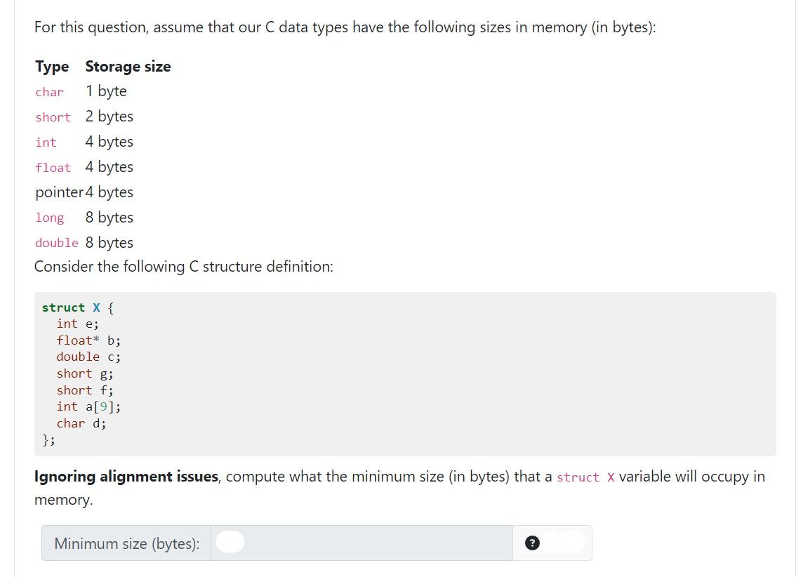 Solved I think the answer is 32 bytes, just wanted to | Chegg.com