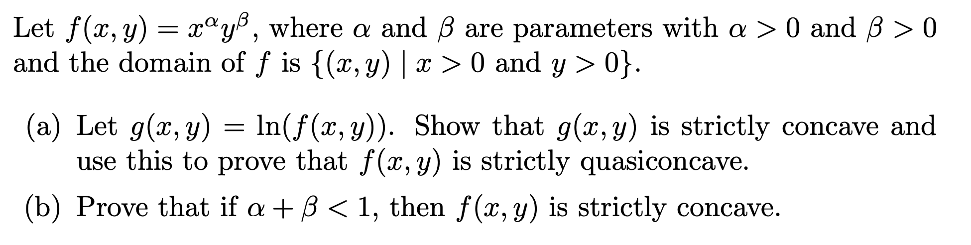 Solved Let F X Y Rayss Where A And Ss Are Parameters W Chegg Com