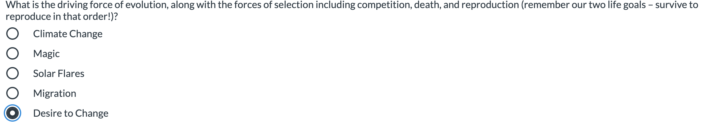 Solved What is the driving force of evolution, along with | Chegg.com