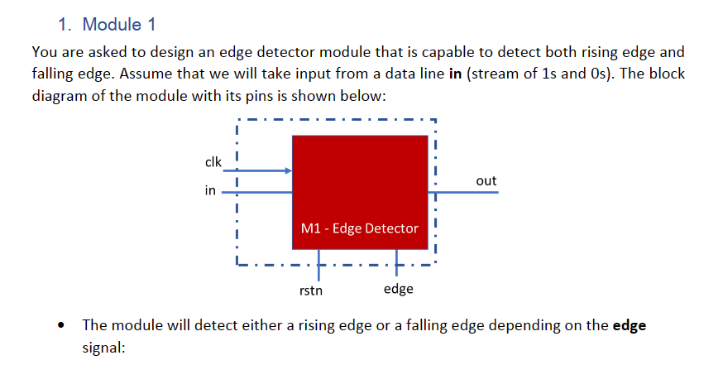 Solved You are asked to design an edge detector module that | Chegg.com