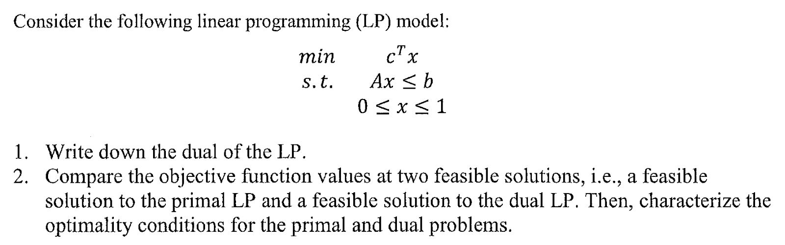 Consider the following linear programming (LP) model: | Chegg.com