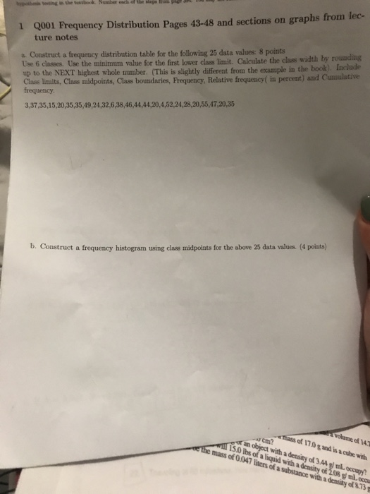 Solved 4 Q031 Class Width Calculate the class width (only)