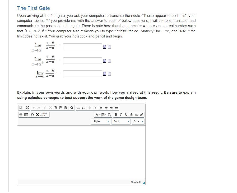 Solved Ihe rirst Gate Upon arriving at the first gate, you | Chegg.com
