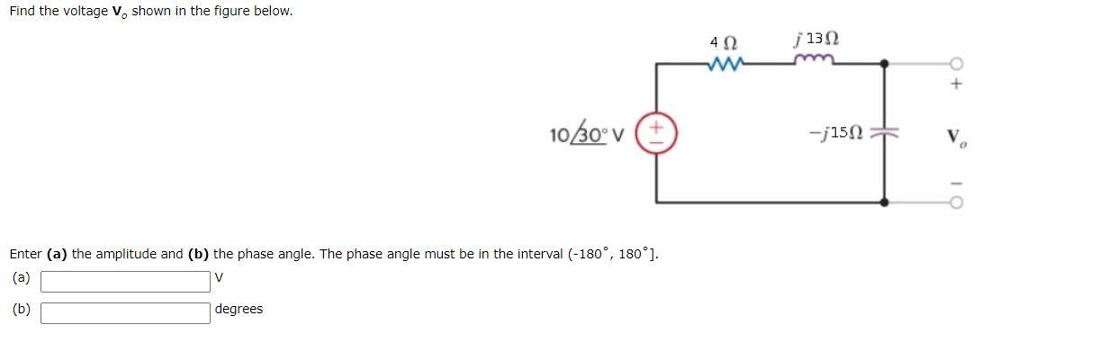 Solved Find the voltage V, shown in the figure below. 4 Ω j | Chegg.com