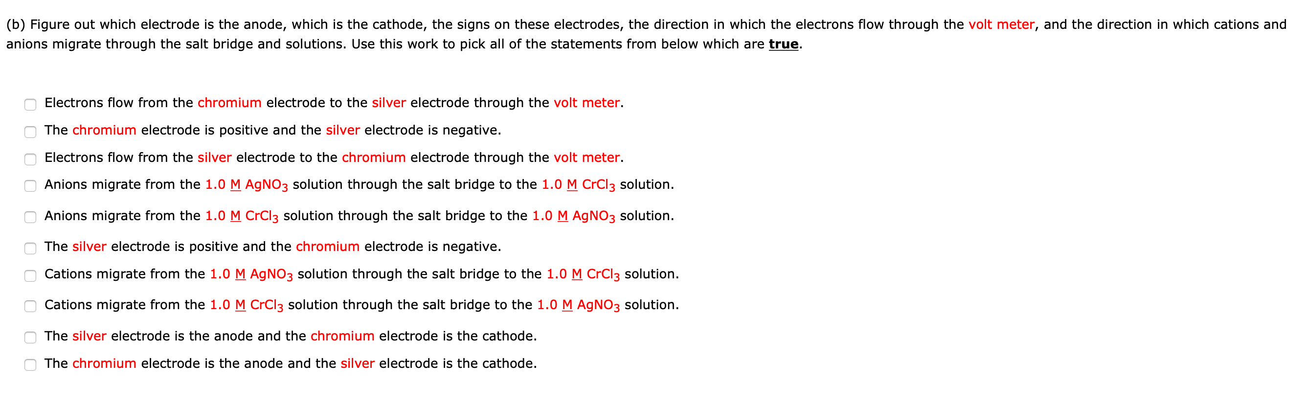 Solved A voltaic cell similar to that shown in the figure | Chegg.com