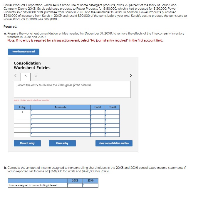 Solved Power Products Corporation, which sells a broad line