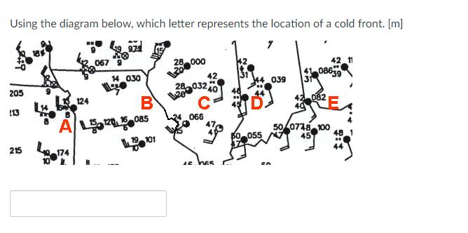 Solved Using the diagram below, which letter represents the | Chegg.com