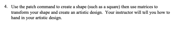 Solved Use the patch command to create a shape (such as a | Chegg.com