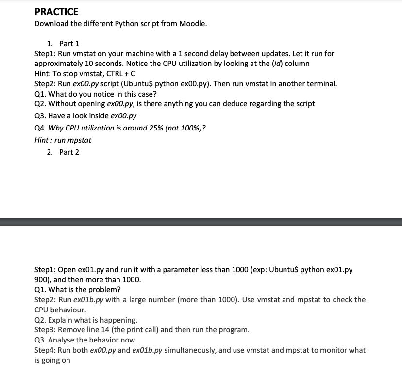 PRACTICE Download the different Python script from | Chegg.com
