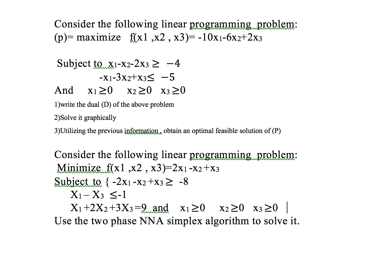 Solved Consider the following linear programming problem: | Chegg.com