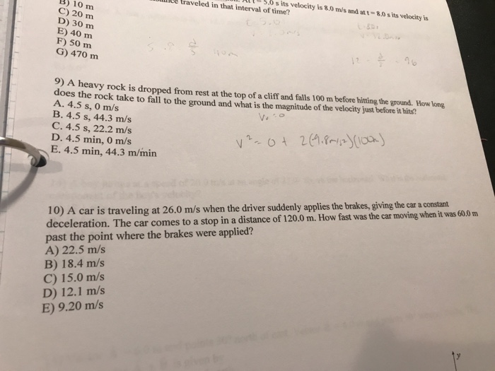 Solved A heavy rock is dropped from rest at the top of a | Chegg.com