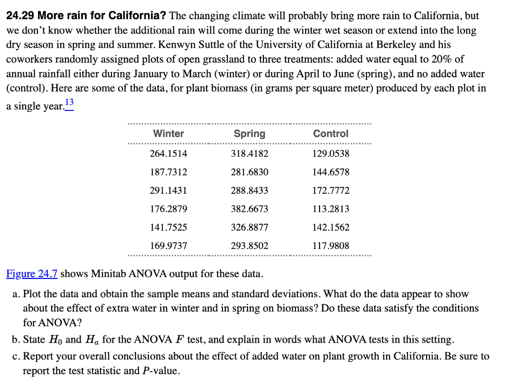 24.29 More rain for California? The changing climate | Chegg.com