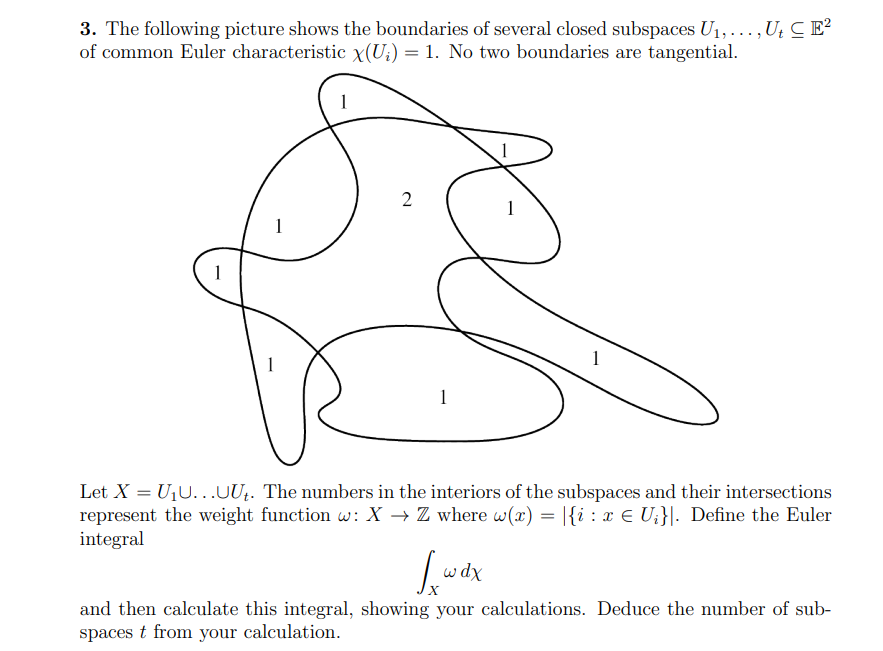 Solved 3. The following picture shows the boundaries of | Chegg.com