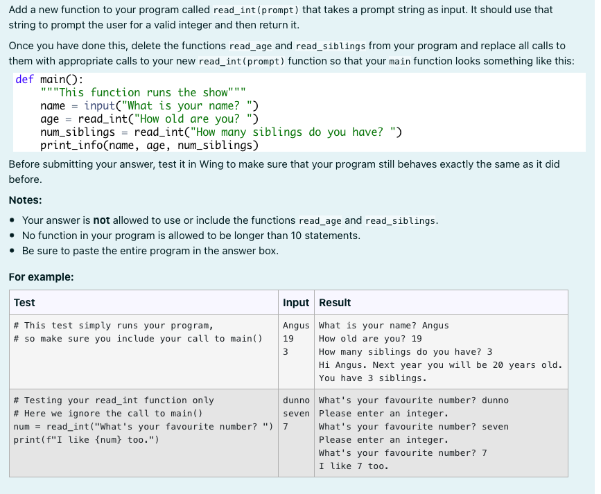 Solved i have this task and this is my code: def | Chegg.com