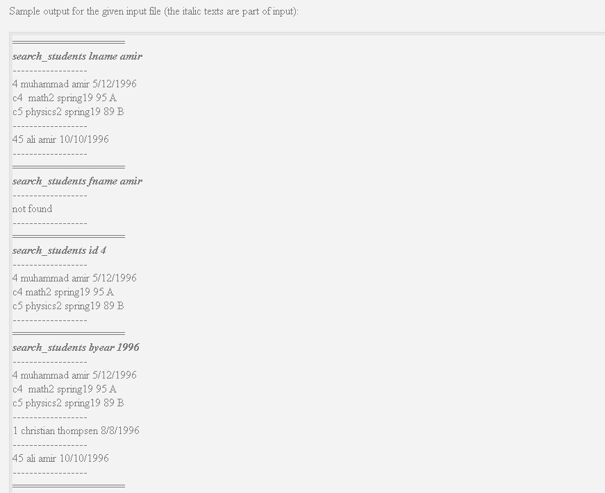 In this Assignment you will develop a file I/O based | Chegg.com