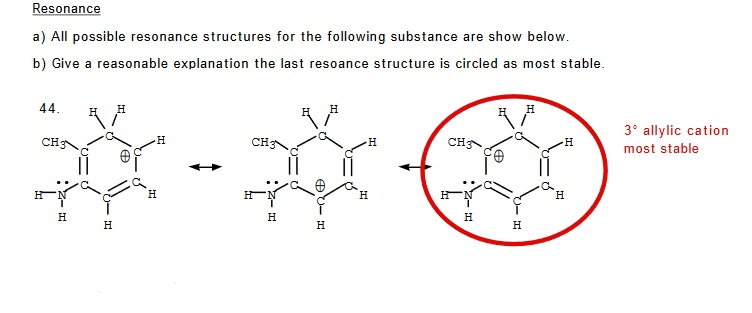 Solved Resonance A) All Possible Resonance Structures For | Chegg.com