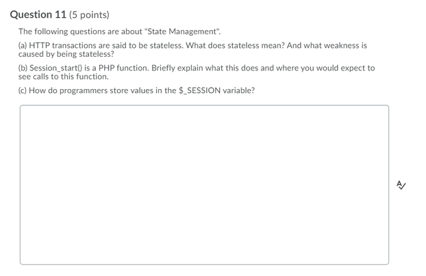 Solved Question 11 (5 Points) The Following Questions Are | Chegg.com