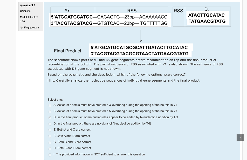 Question 17 Complete Rss Mark 0 00 Out Of 1 00 Va Chegg Com