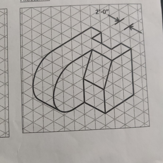 Solved Draw A Front View, Side View, And Top View | Chegg.com