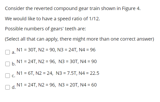 Solved Consider the reverted compound gear train shown in | Chegg.com
