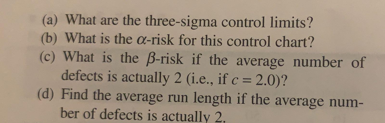 Solved 70. A control chart is to be established on a process