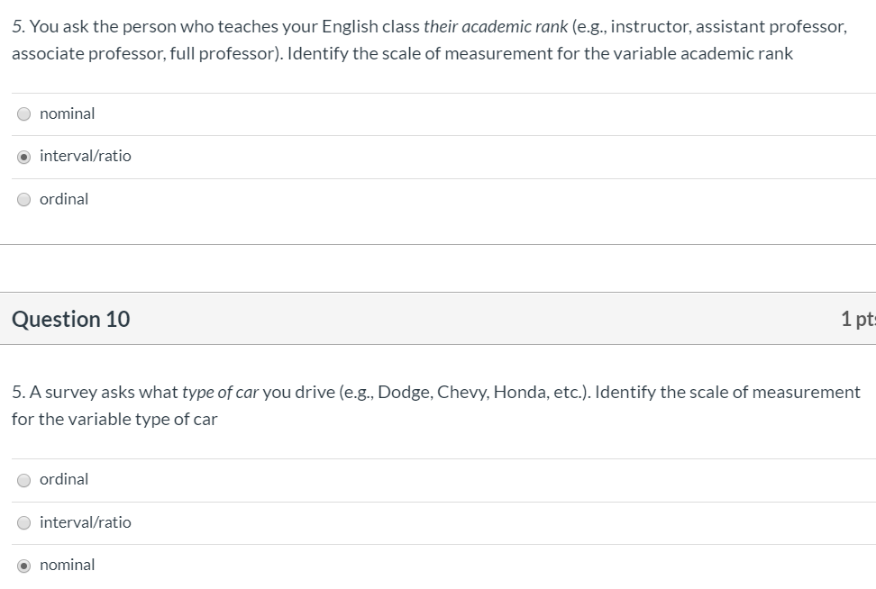 Solved Question 7 1 pts 4. Identify the independent variable | Chegg.com