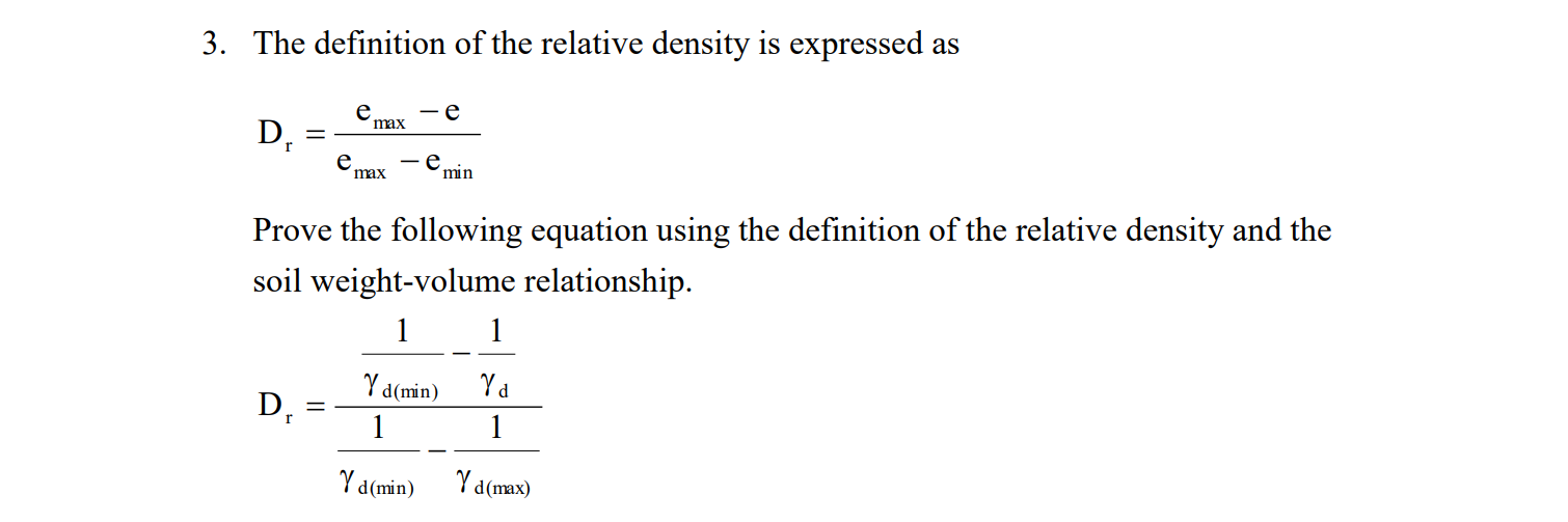 Solved 3. The Definition Of The Relative Density Is | Chegg.com